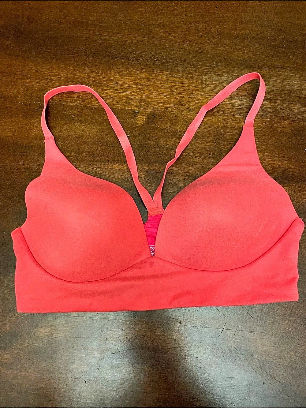 Victoria's Secret Lightly Lined Plunge Bra coral Pink 32C
